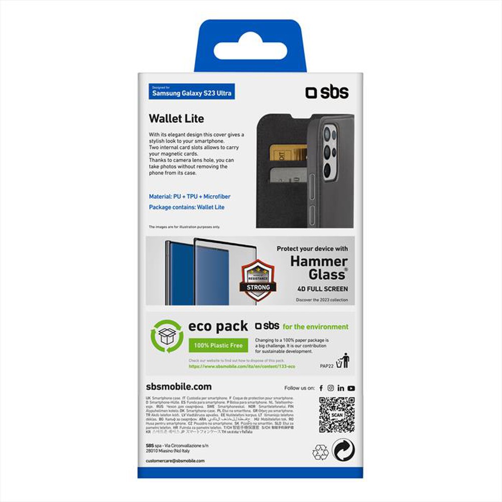 Immagine del prodotto SBS - Custodia TEBKLITESAS23UK per Samsung S23 Ultra-Nero