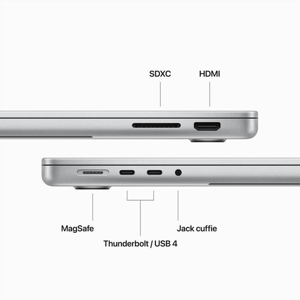 Immagine del prodotto APPLE - MACBOOK PRO 14'' M3 CORE 8 CPU CORE 10 GPU 1TB-Argento
