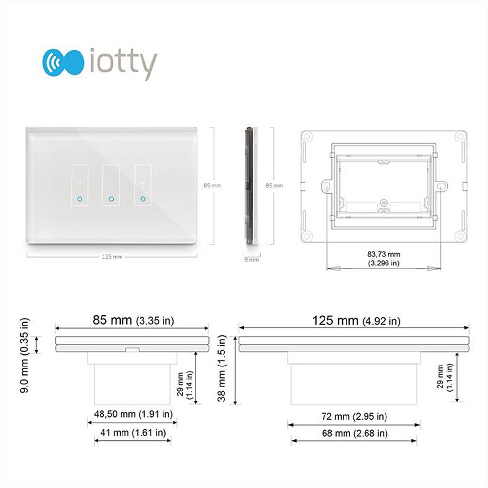 Immagine del prodotto IOTTIE - INTERRUTTORE INTELLIGENTE PER TAPPARELLE-WHITE
