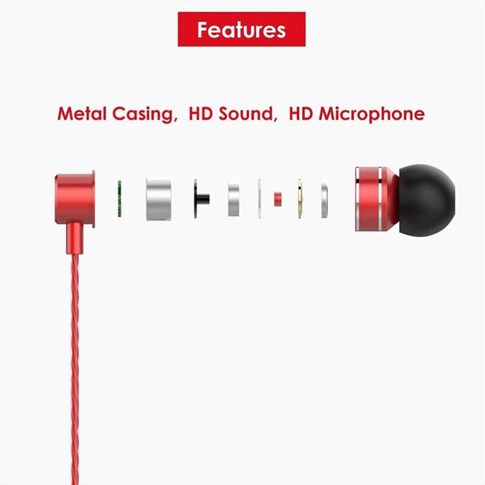 Immagine del prodotto LENOVO - AURICOLARI IN-EAR HF118-ROSSO