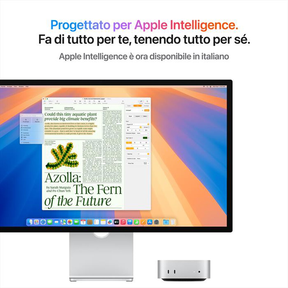 Immagine del prodotto APPLE - Mac Mini M4 Core 10 CPU 10 GPU 16GB 256GB SSD-Argento