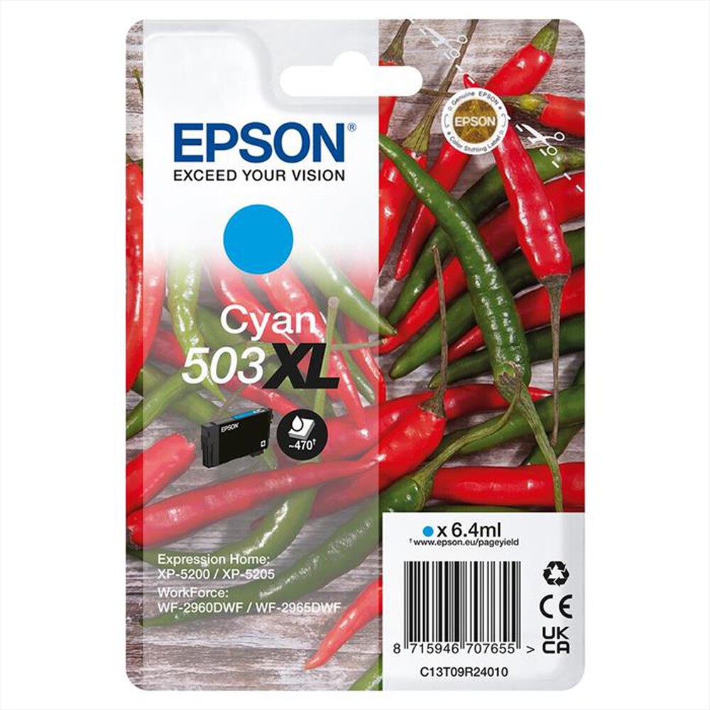 Immagine del prodotto EPSON - INK SERIE PEPERONCINI CIANO 503 XL-Ciano