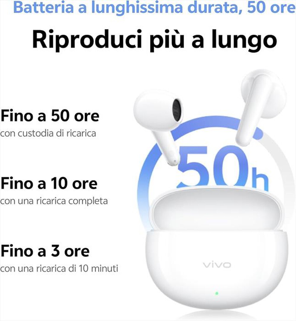 Immagine del prodotto VIVO MOBILE - Auricolare bluetooth BUDS AIR3-White