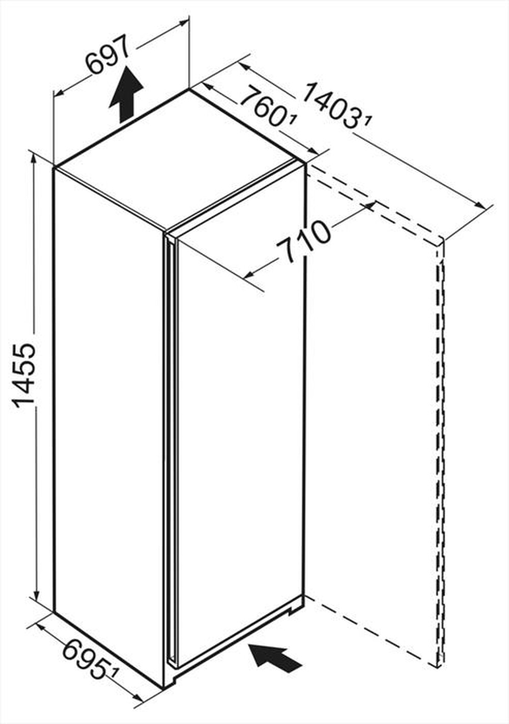 Immagine del prodotto LIEBHERR - Congelatore verticale FND 6625 Classe D 260 lt-Bianco
