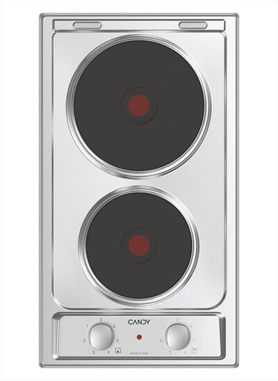CANDY - Piano cottura elettrico CE32XK 28,8 cm-Acciaio inox