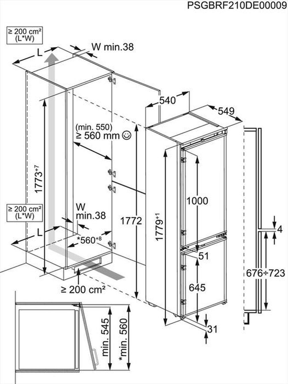 Immagine del prodotto ELECTROLUX - Frigorifero combinato ENT6NE18S Classe E 257 lt