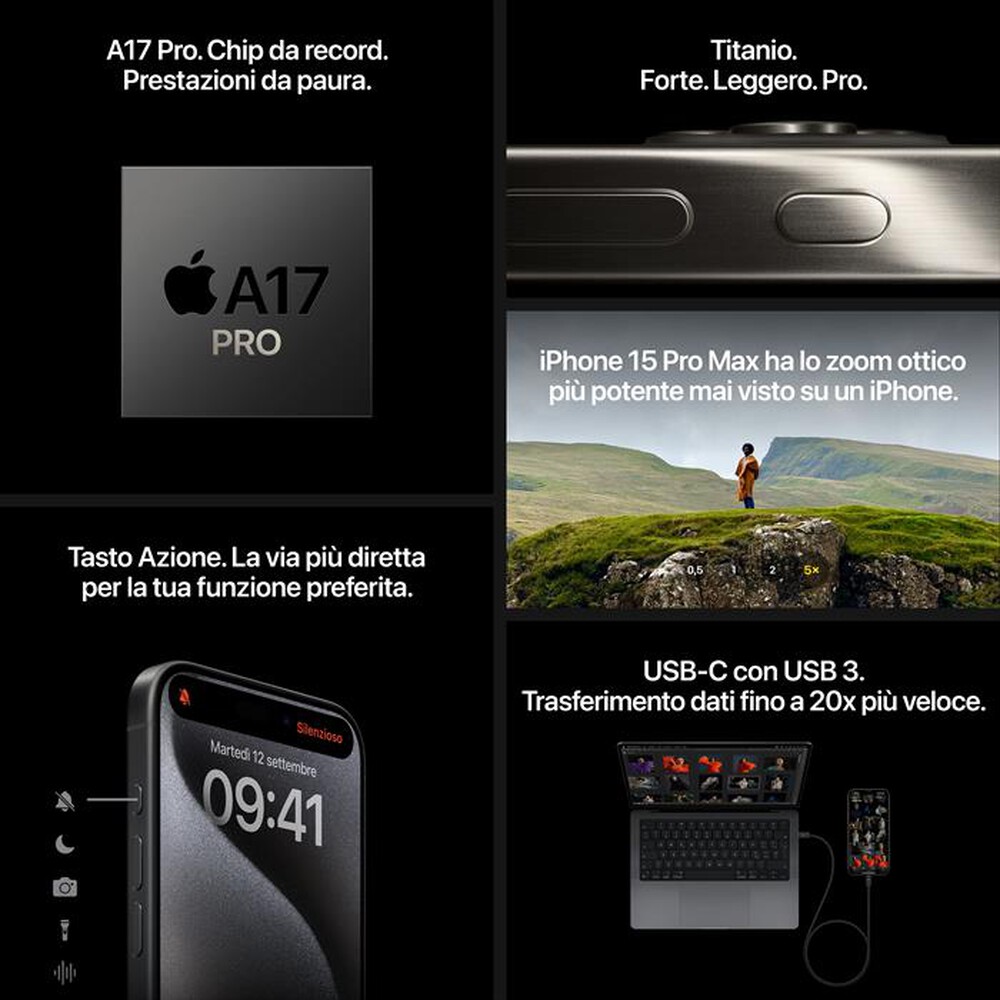 Immagine del prodotto APPLE - iPhone 15 Pro 1TB-Titanio Naturale