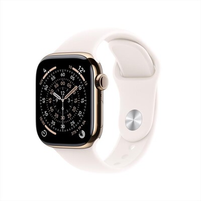APPLE - Watch Series 11 GPS + Cellular 42mm Titanio-Oro - Band Rosa Fard - S/M