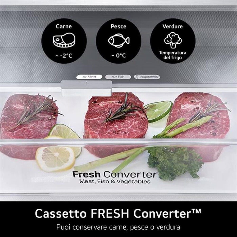 Immagine del prodotto LG - Frigorifero combinato GBP62PZNAC Classe A 384L-Stainless steel