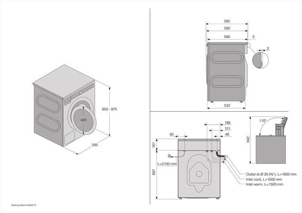 Immagine del prodotto ASKO - Lavatrice W 4086 C.S/3 8 Kg Classe A-Acciaio