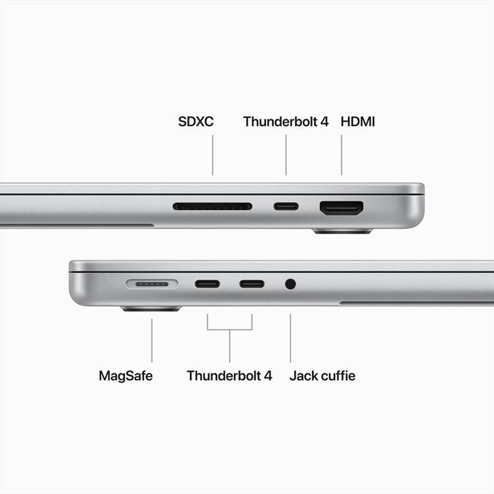 Immagine del prodotto APPLE - MACBOOK PRO 14'' M3 PRO CORE 11 CPU 14 GPU 512GB-Argento