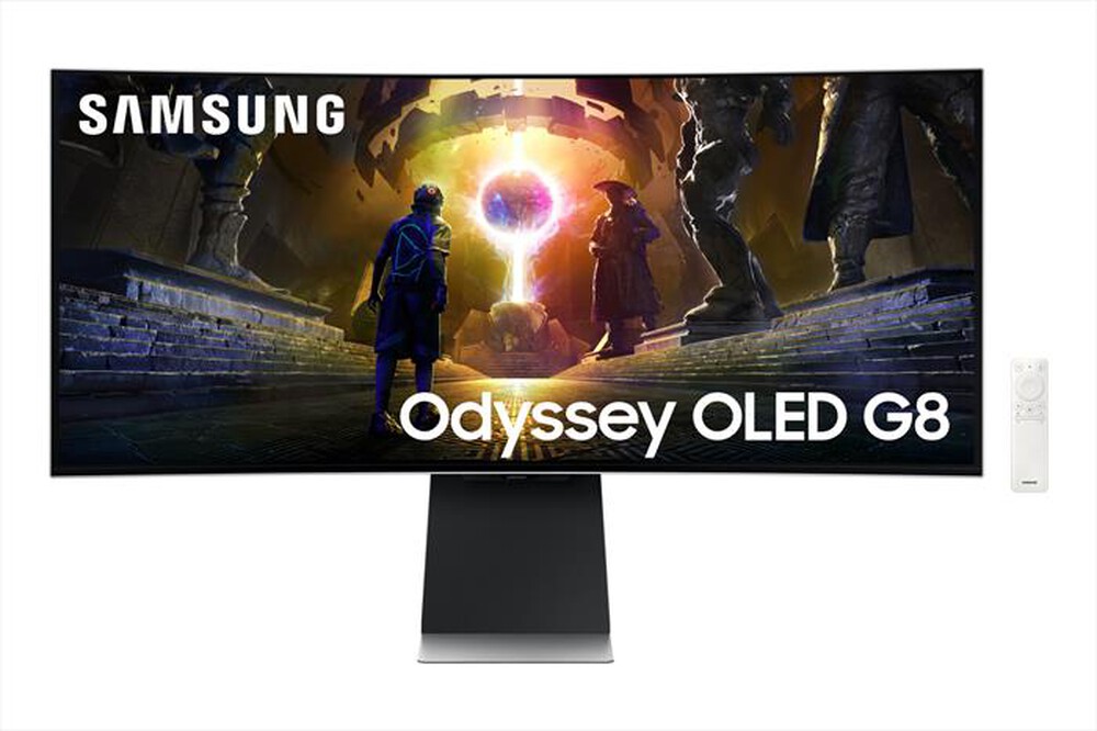 SAMSUNG - MONITOR GAMING ODYSSEY OLED G8 DA 34" WQHD CURVO-Silver