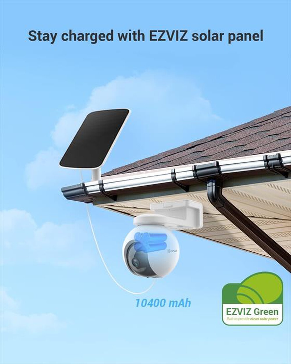 Immagine del prodotto EZVIZ - Telecamera motorizzata EB8 4G 2K-Bianco