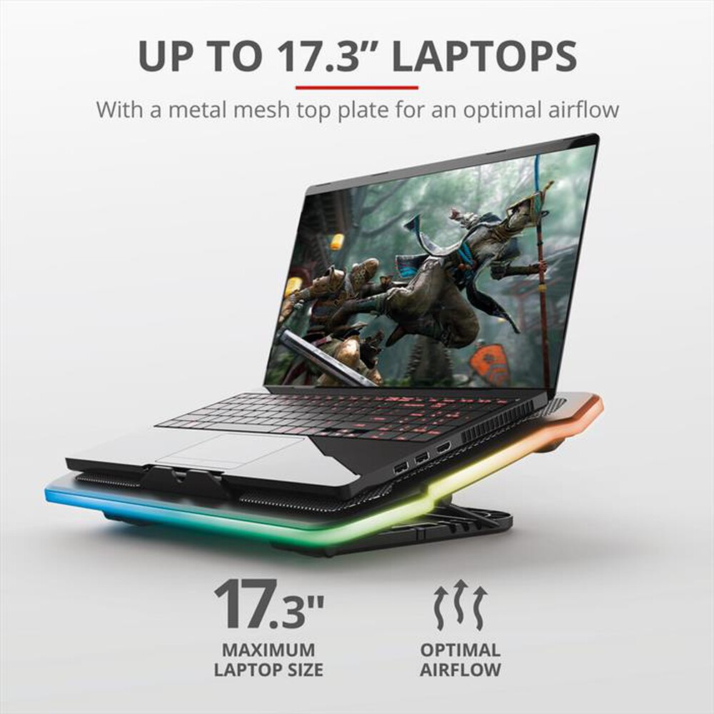 Immagine del prodotto TRUST - GXT1126 AURA LAPTOP COOLING STAND-Black/Illuminated