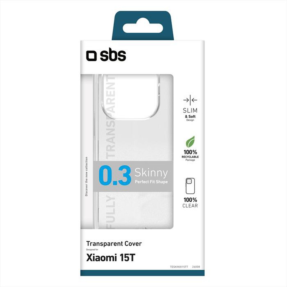 Immagine del prodotto SBS - Cover Skinny per Xiaomi Redmi 15T-Trasparente