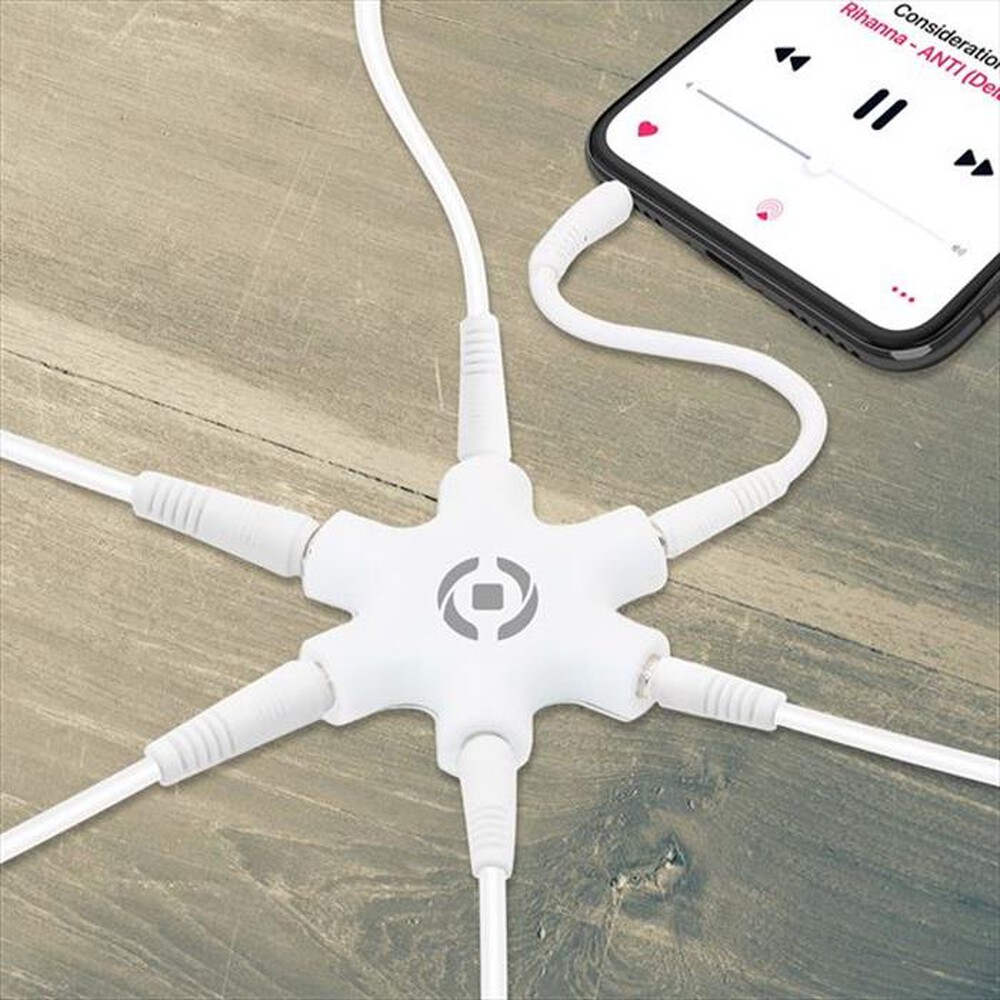 Immagine del prodotto CELLY - MIX5LINEIN35WH - MIX 5 INPUT JACK 3.5MM-Bianco