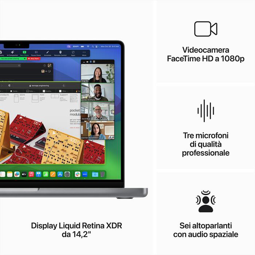 Immagine del prodotto APPLE - MACBOOK PRO 14'' M3 CORE 8 CPU 10 GPU 1TB-SpaceGrey