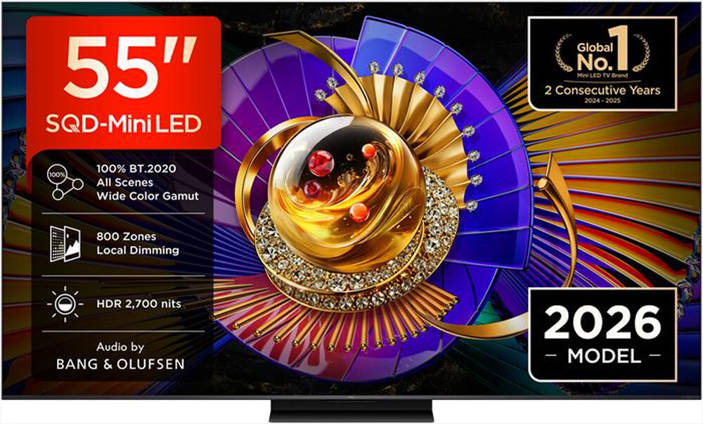 Immagine del prodotto TCL - Smart TV SQD-Mini LED 4K 55" 55C7L-Nero