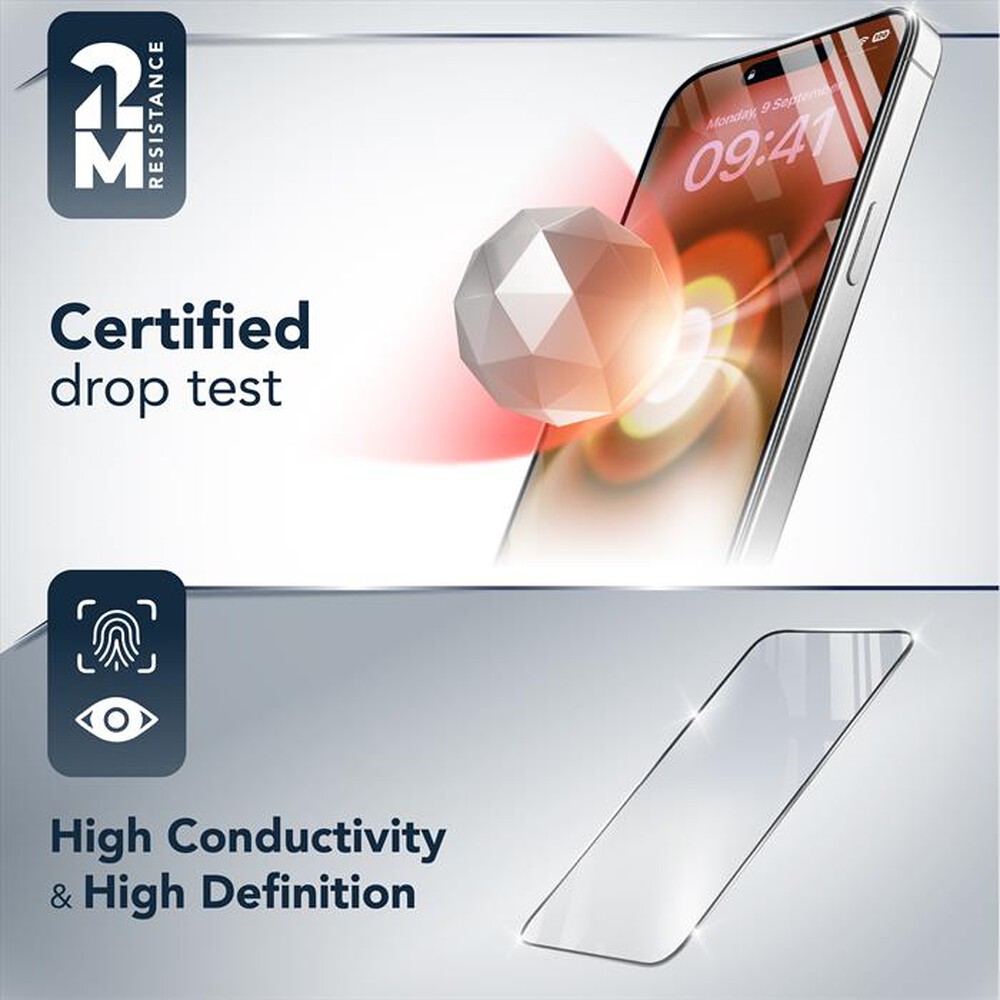 Immagine del prodotto CELLULARLINE - FORTIFIED XTREME GLASS per iPhone Air-Trasparente