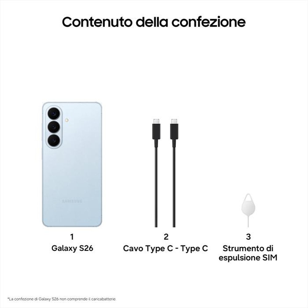 Immagine del prodotto SAMSUNG - Smartphone Galaxy S26 512GB/12GB-Sky Blue