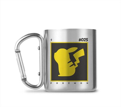 ABYSSE - POKEMON - TAZZA CARABINER 235ML - PIKACHU 25&deg; ANNI-Silver
