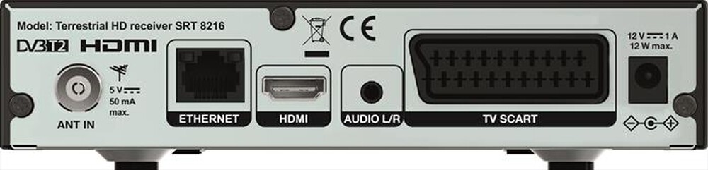 Immagine del prodotto STRONG - Decoder digitale terrestre T2 con display SRT8216-nero