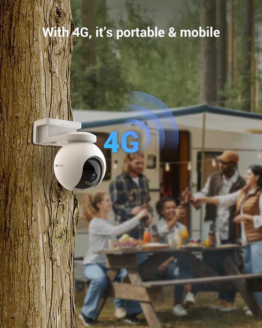 Immagine del prodotto EZVIZ - Telecamera motorizzata EB8 4G 2K-Bianco