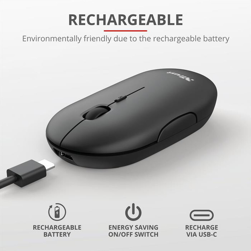 Immagine del prodotto TRUST - PUCK WIRELESS MOUSE BLACK-Black