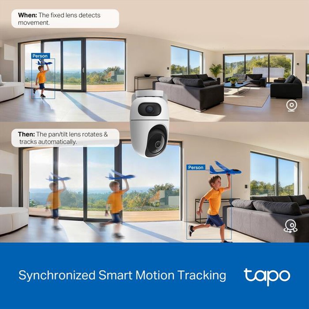 Immagine del prodotto TP-LINK - IP CAM MOTORIZZATA CON DOPPIO OBIETTIVO-Bianco