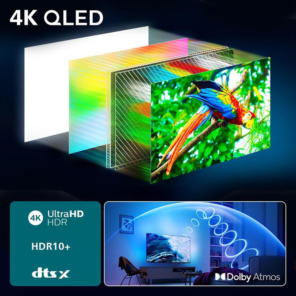 Immagine del prodotto PHILIPS - Smart TV Ambilight QLED 4K 43" 43PUS8510-Black