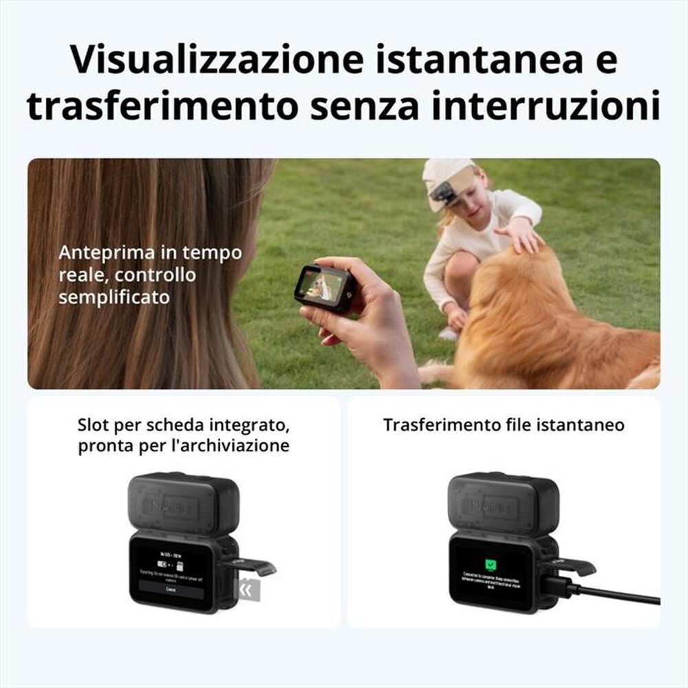 Immagine del prodotto DJI - Action cam OSMO NANO STANDARD COMBO (128GB)-Nero