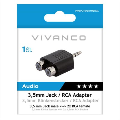 SBS - VVASPLITJACK1M2RCA-Nero