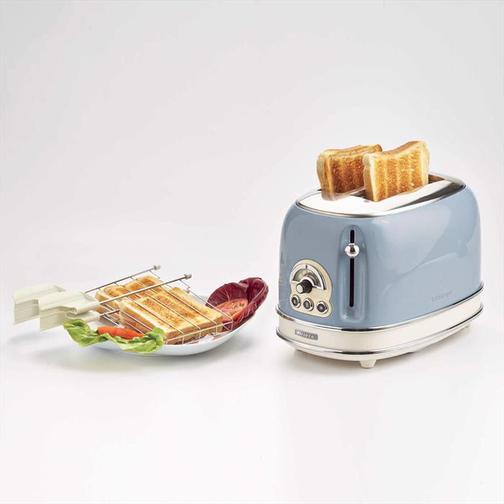 Immagine del prodotto ARIETE - 155 Tostapane 2 Fette con Pinze Vintage-celeste