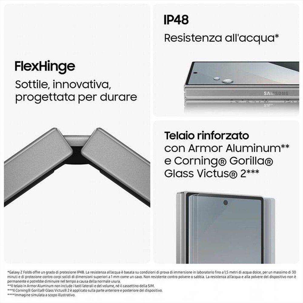 Immagine del prodotto SAMSUNG - Galaxy Z Fold6 12+512GB-Silver Shadow