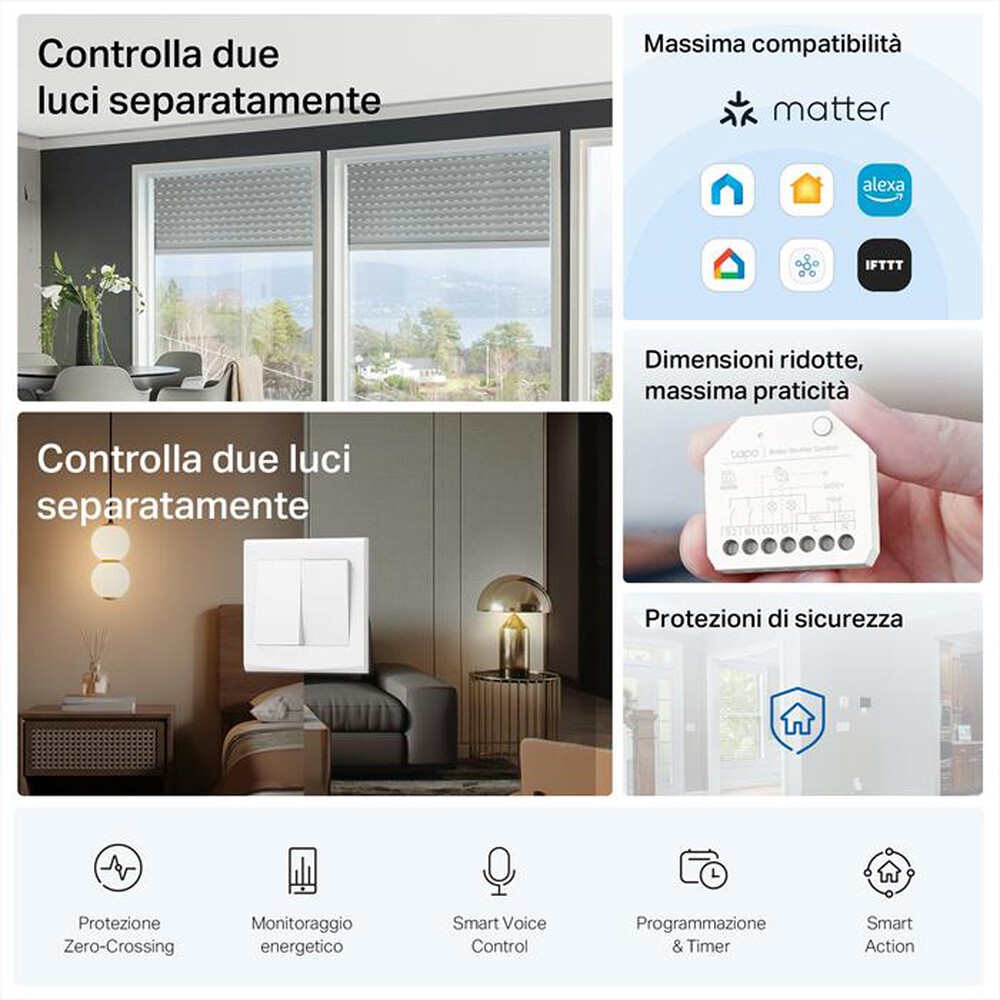 Immagine del prodotto TP-LINK - Modulo rel&egrave; smart compatto SMART SWITCH MODULE-Bianco