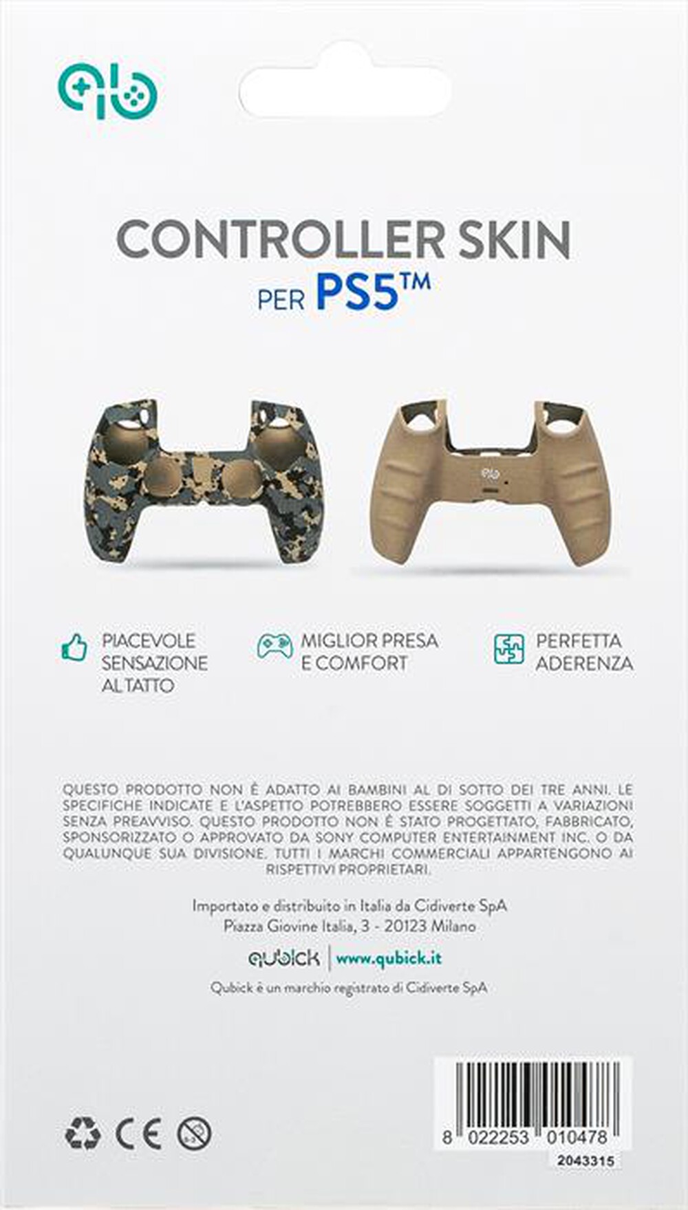 Immagine del prodotto QUBICK - CONTROLLER SKIN CAMO DESERT (PS5)