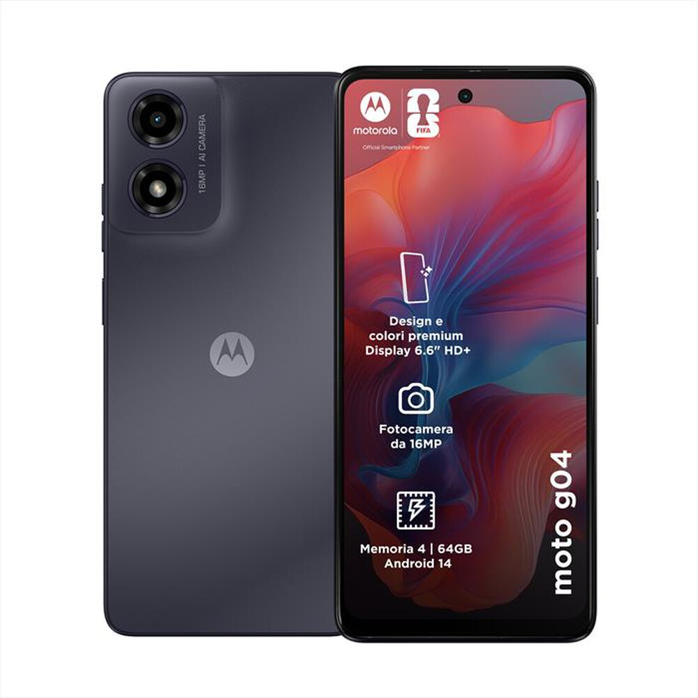 MOTOROLA - Smartphone MOTO G04 4/64GB-Concord Black