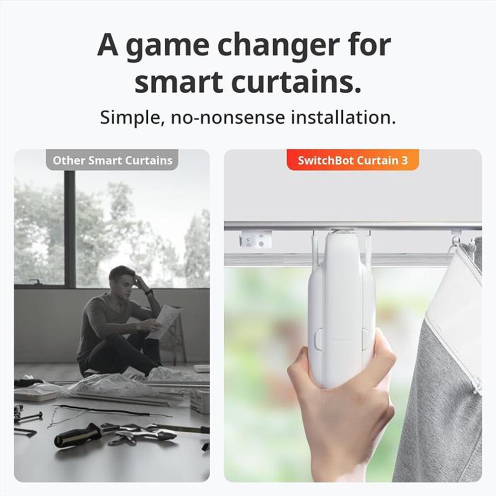 Immagine del prodotto SWITCHBOT - Smart motore elettrico per tende CURTAIN U RAIL 3-BIANCO