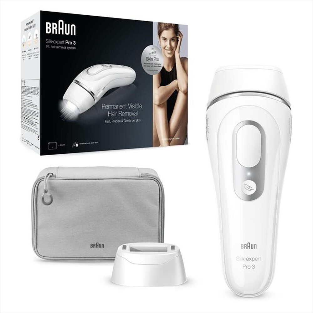 Immagine del prodotto BRAUN - Epilatore a luce pulsate SILK EXPERT PRO 3 PL3020-BIANCO/ARGENTO