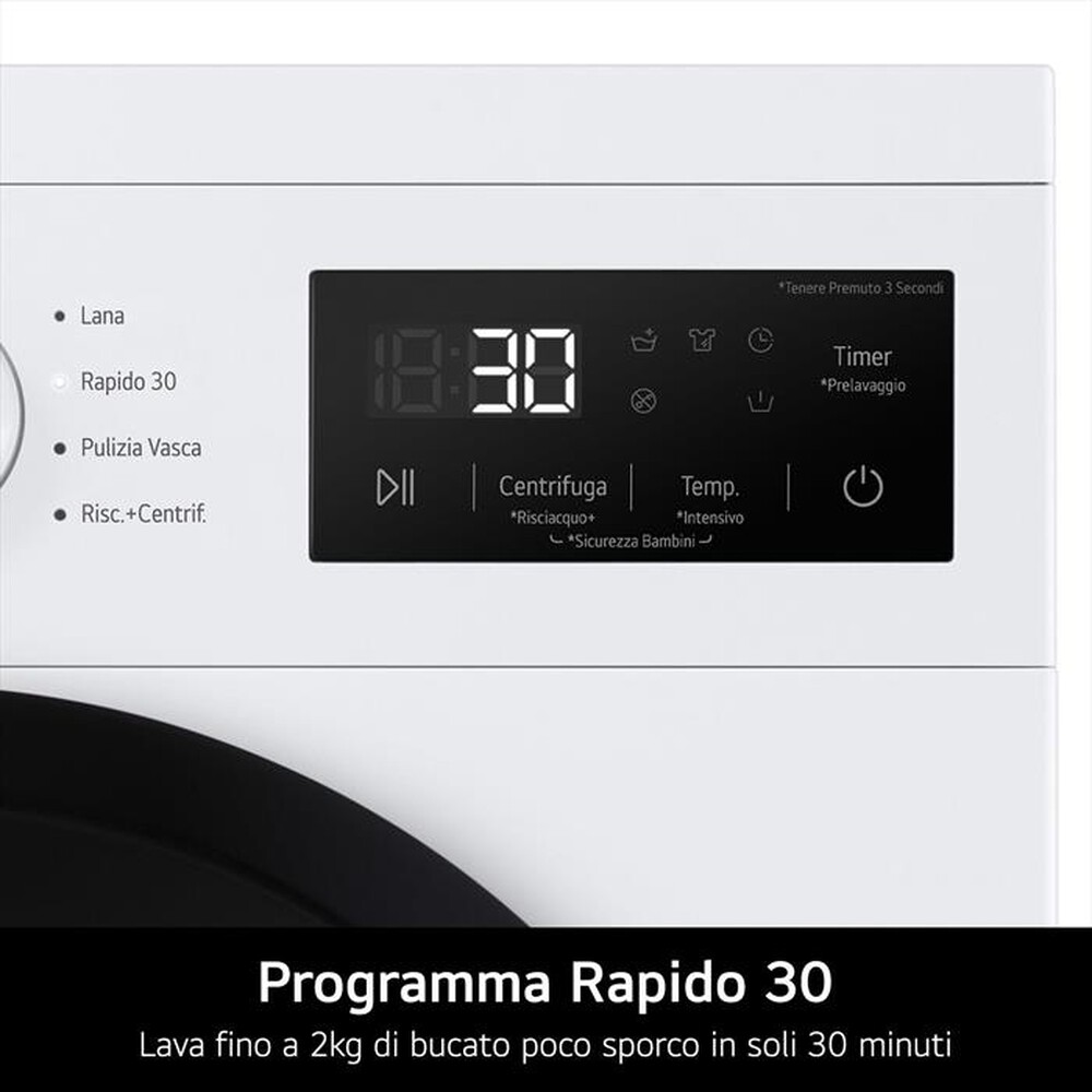 Immagine del prodotto LG - Lavatrice F4NA10S8NWK SERIE A1 8 Kg Classe A-White