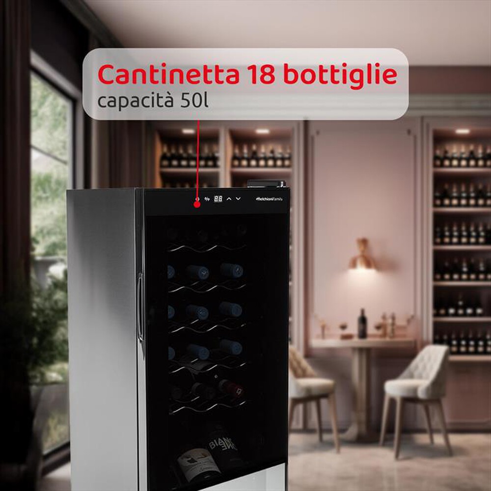 Immagine del prodotto MELCHIONI FAMILY - Cantinetta VERMENTINO 18 C Classe G 18 bottiglie-nero