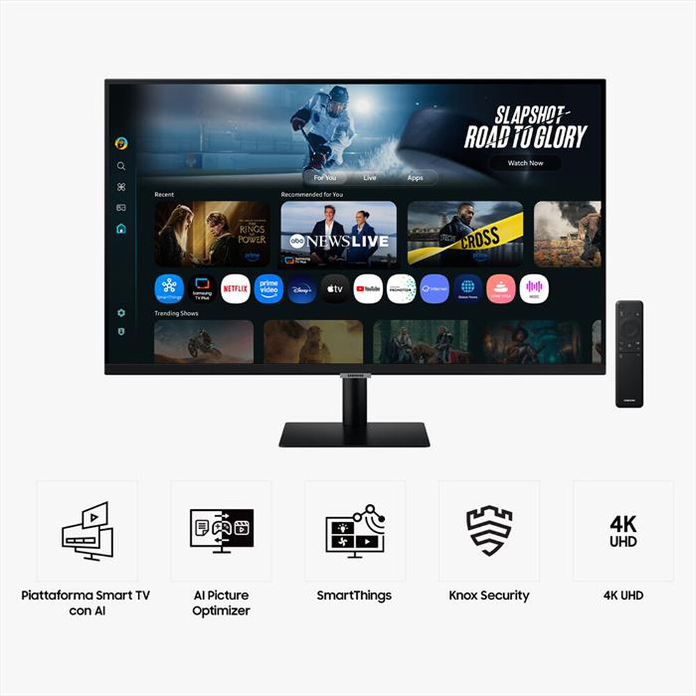 Immagine del prodotto SAMSUNG - Smart Monitor TV LCD UHD 4K 32" M7 - M70F-Black