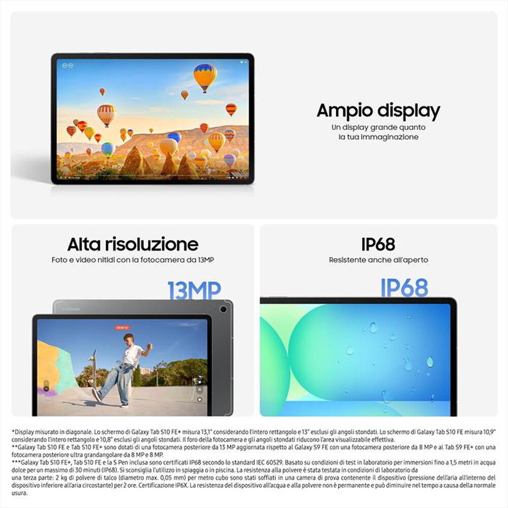 Immagine del prodotto SAMSUNG - Galaxy Tab S10 FE+ 12+256GB WiFi-Gray
