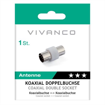SBS - Coaxial double socket-Bianco