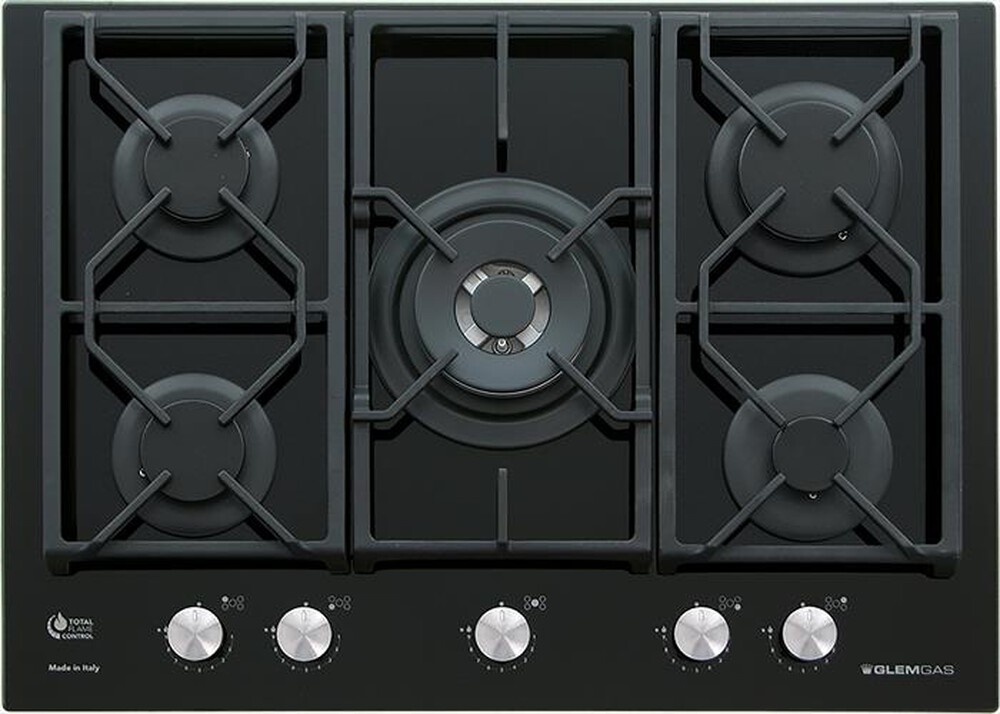 Immagine del prodotto GLEM GAS - Piano cottura a gas GV755XBK 5 fuochi 70cm-Nero Lucido
