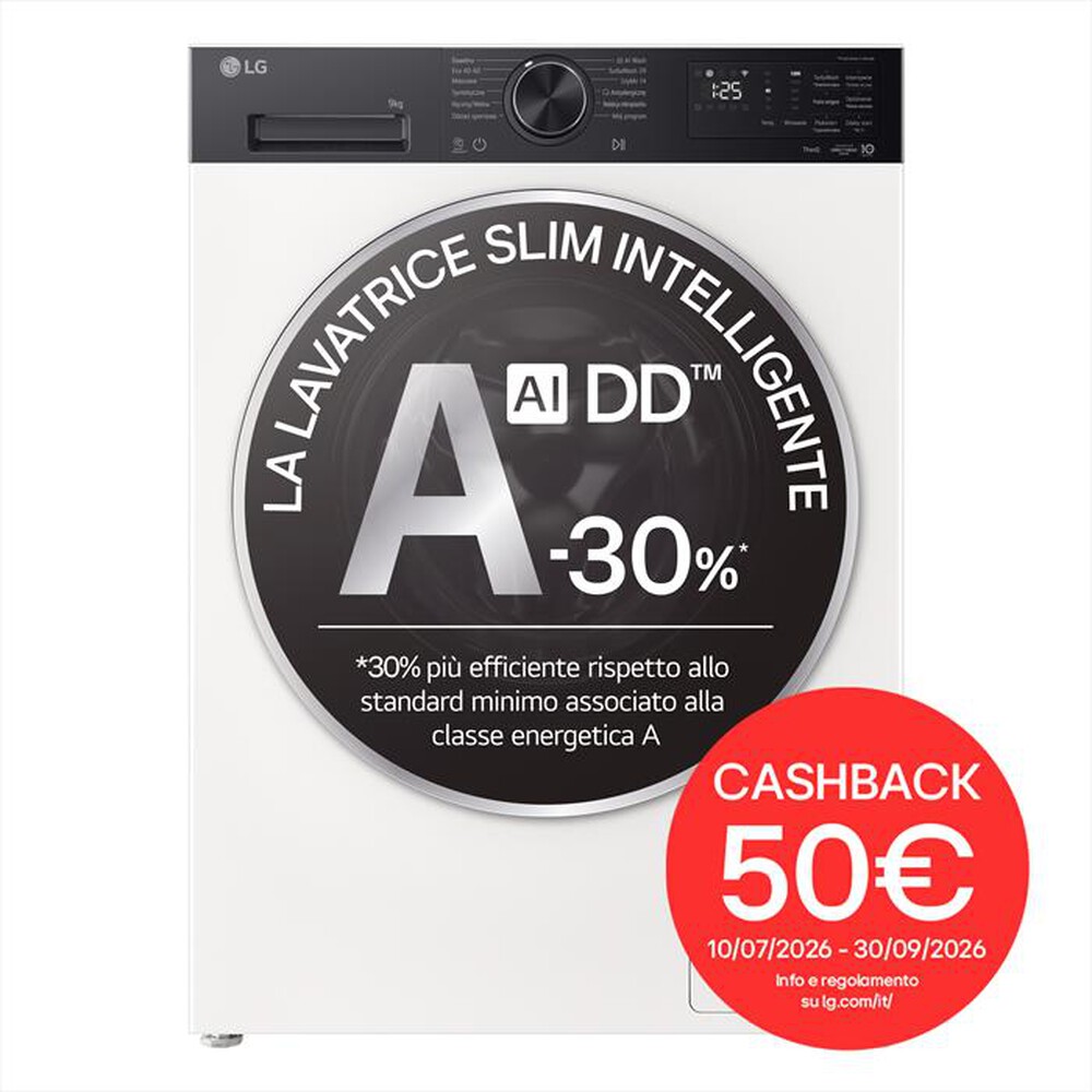 Immagine del prodotto LG - Lavatrice F2NX50S9THB 9Kg Classe A-Bianco