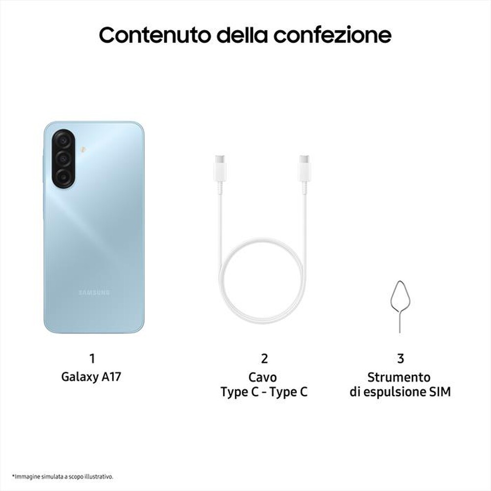 Immagine del prodotto SAMSUNG - Smartphone GALAXY A17 LTE 128GB-Light Blue