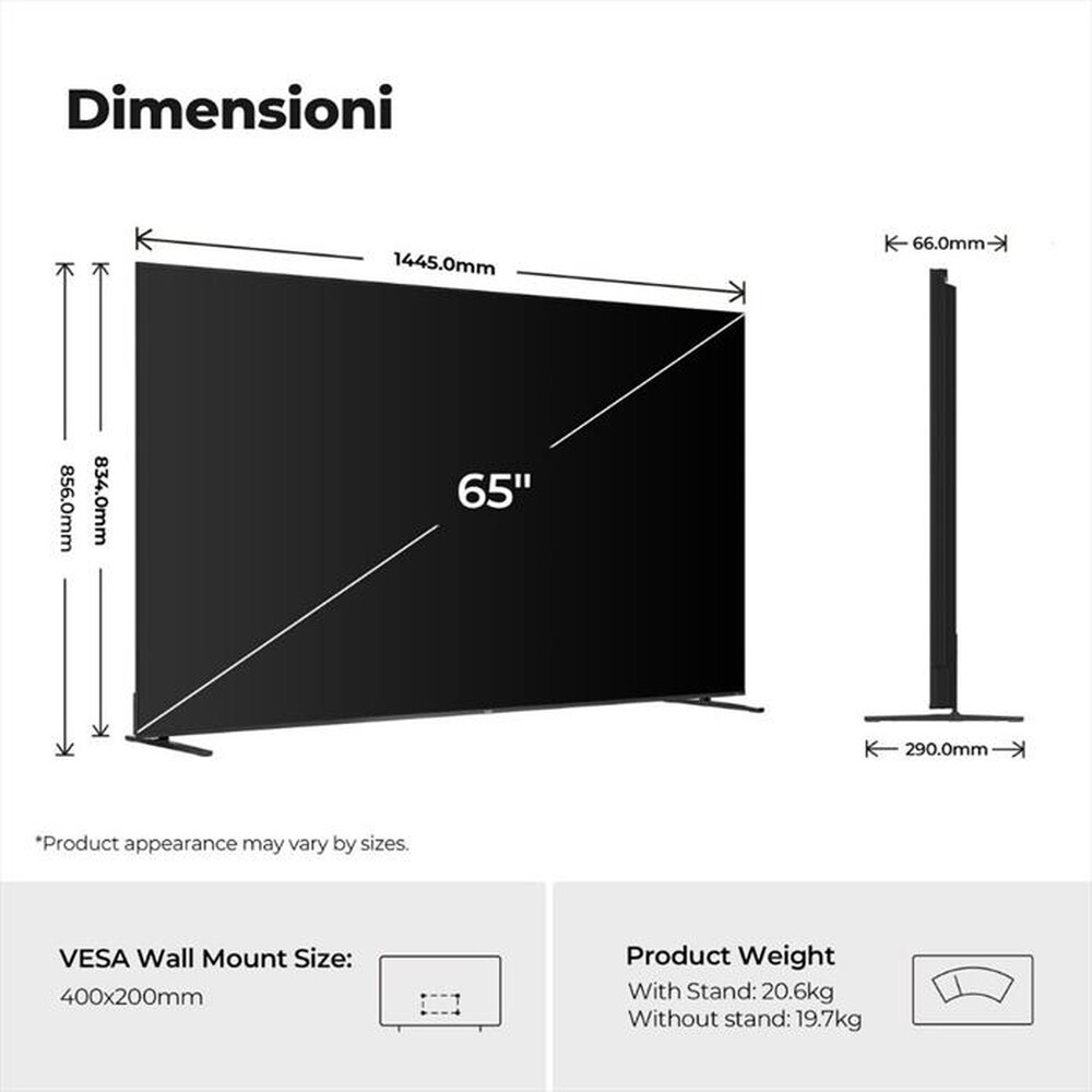 Immagine del prodotto HAIER - Smart TV QLED 4K 65" H65M92FUX-Nero