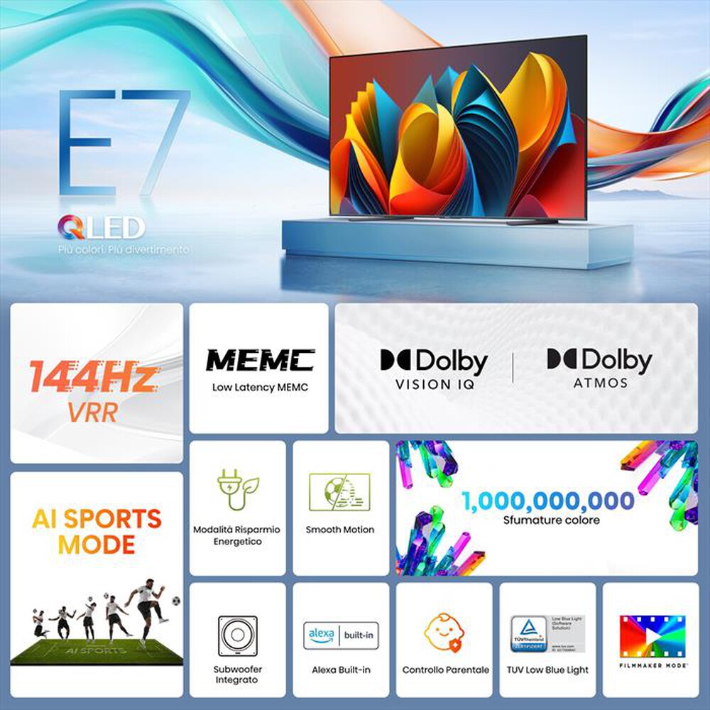 Immagine del prodotto HISENSE - Smart TV Q-LED UHD 4K 100" 100E7NQ-NERO