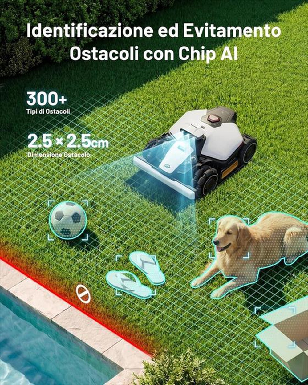 Immagine del prodotto MAMMOTION - Tagliaerba senza filo LUBA MINI 2 AWD 1500-bianco
